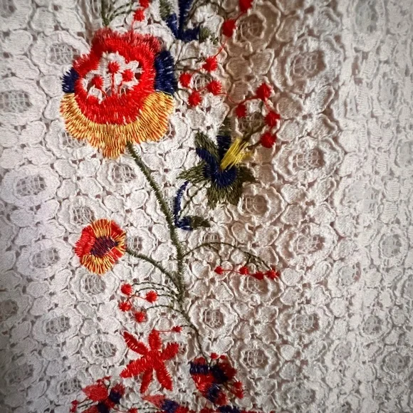 Floral Embroidered Kids Dress - Picture 3 of 5